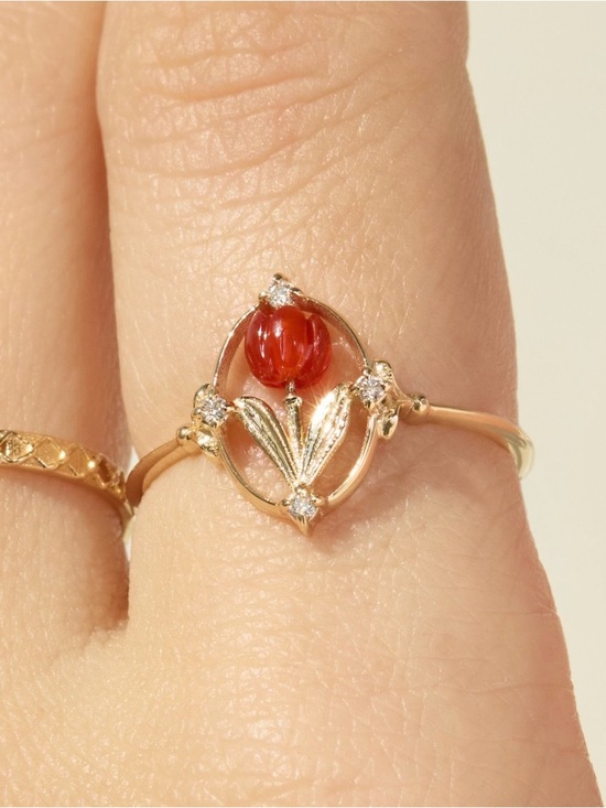Catbird Jewelry - CATBIRD × VITO’S GEMS Dinner Party Tulip Ring
Solid 14k Gold